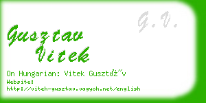 gusztav vitek business card